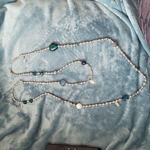 Silver and Colored Bead Necklace